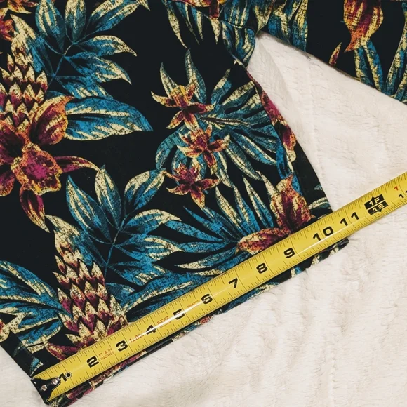 George Men's Shorts Hawaiian Tropical  Floral Print Multicolored sz 34 Inseam 8" - Picture 11 of 12